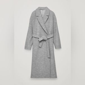 COS 100% Wool Grey Wrap Coat